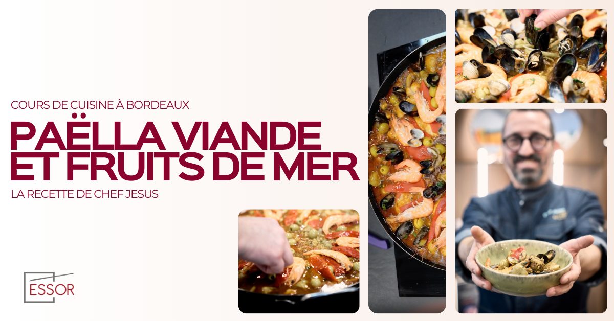 cours de cuisine essor chef jesus paella